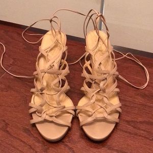 J.Crew lace up heeled sandals